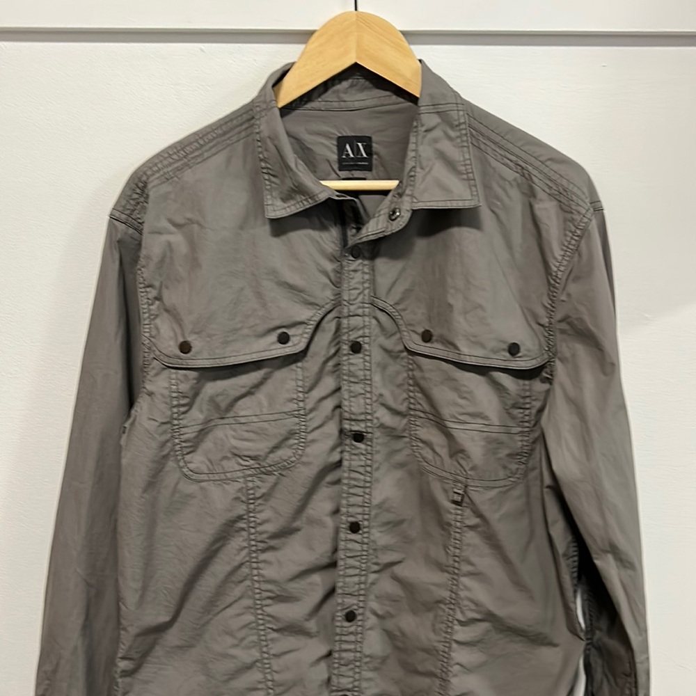 Armani Exchange long sleeve shirt.  Size US L.  Gently worn, good condition.